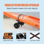 Heavy Duty Kayak Cart, 320lbs Load Capacity, Detachable Canoe Trolley Cart with 10'' Solid Tires, Adjustable Brackets & Nonslip 