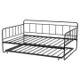 VEVOR Full Size Daybed Frame, Day Bed with Trundle, Heavy Duty Metal Platform Bed Frame, Full Daybed with Metal Slats Support fo