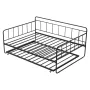 Full Size Daybed Frame, Day Bed with Trundle, Heavy Duty Metal Platform Bed Frame, Full Daybed with Metal Slats Support for Livi