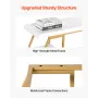Marble Console Table, 3 Tiers Modern Console Table for Open Storage, Golden Geometric Table with Iron Tubes, Anti-Tip Device and