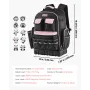 Tool Backpack, 56 Pockets, Heavy-duty Tools Storage Organizer Work Bags with Laptop Compartment & Molded Base, Electrician Jobsi