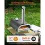 VEVOR Outdoor Pizza Oven, 12 Inch Wood Fired Pizza Ovens, Pellet Pizza-Stove with Thermometer, Portable Pizza-Maker for Outside 