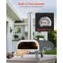 VEVOR Outdoor Pizza Oven, 12 Inch Wood Fired Pizza Ovens, Pellet Pizza-Stove with Thermometer, Portable Pizza-Maker for Outside 