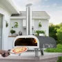 VEVOR Outdoor Pizza Oven, 12 Inch Wood Fired Pizza Ovens, Pellet Pizza-Stove with Thermometer, Portable Pizza-Maker for Outside 