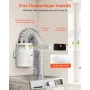 VEVOR 3-in-1 Indoor Dryer Vent Kit, with Bucket for Electric Dryer with 101.6 mm by 5-Feet Extendable Exhaust Hose, Premium Qual
