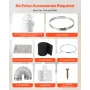 3-in-1 Indoor Dryer Vent Kit, with Bucket for Electric Dryer with 101.6 mm by 5-Feet Extendable Exhaust Hose, Premium Quality & 