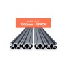 4 pcs 39,4 in (1000 mm) t Slot 2040 Aluminium Ekstrudering Anodiseret lineær jernbane