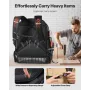 Tool Backpack, 64 Pockets, Heavy-duty Tools Storage Organizer Work Bags with Laptop Compartment & Molded Base, Electrician Jobsi