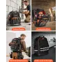 Tool Backpack, 64 Pockets, Heavy-duty Tools Storage Organizer Work Bags with Laptop Compartment & Molded Base, Electrician Jobsi