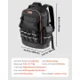 VEVOR Tool Backpack, 64 Pockets, Heavy-duty Tools Storage Organizer Work Bags with Laptop Compartment & Molded Base, Electrician