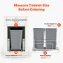 VEVOR Pull-Out Trash Can, 27 QT x2 Double Under Mount Kitchen Waste Container, Heavy Duty Garbage Recycling Bin with Door Kit an