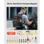 Tool Backpack with Tools, 65 Pockets, Heavy-duty Tools Storage Organizer Bags with Laptop Compartment & Molded Base, Electrician