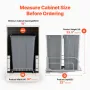Pull-Out Trash Can, 50 QT x2 Double Under Mount Kitchen Waste Container, Heavy Duty Garbage Recycling Bin with Door Kit and Soft