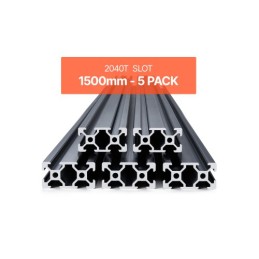 5PCS 59 in (1500 mm) T Slot 2040 Aluminum Extrusion Anodized Linear Rail