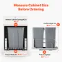 Pull-Out Trash Can, 35 QT x2 Double Under Mount Kitchen Waste Container, Heavy Duty Garbage Recycling Bin with Door Kit and Soft