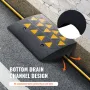 VEVOR gummikantsrampe 15,2 cm stigningshøjde fortovskantrampe, 37 cm Bredde 49,1 cm Længde Indkørselsrampe til kantsten, 15T