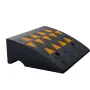 Rubber Curb Ramp 15.2 cm Rise Height Sidewalk Curb Ramp, 37 cm Width 49.1 cm Length Driveway Ramp for Curb, 15T Heavy Duty Rubbe