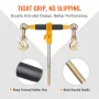 Ratchet Chain Binder, 5/16"-3/8" Heavy Duty Load Binders, with G80 Hooks 7,100 lbs Secure Load Limit, Labor-saving Anti-skid Han
