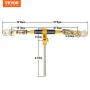 VEVOR Ratchet Chain Binder, 5/16"-3/8" Heavy Duty Load Binders, with G80 Hooks 7,100 lbs Secure Load Limit, Labor-saving Anti-sk