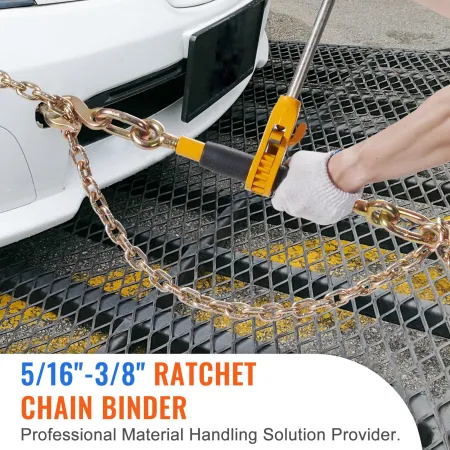 VEVOR Ratchet Chain Binder, 5/16"-3/8" Heavy Duty Load Binders med G80 kæder, 7100 lbs sikker belastningsgrænse,