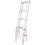 VEVOR Dock Ladder Flip Up 4 Trin, 159 kg lastekapacitet, aluminium ponton bådstige med 4" bred trin & anti-skrid designpedal