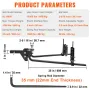Weight Distribution Hitch, 1,500 lbs Weight Distributing Hitches Kit with Sway Control for Trailer, 2-In Solid Steel Shank, 2-5/