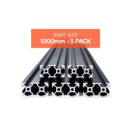 5PCS 39.4 in (1000 mm) T Slot 2040 Aluminum Extrusion Anodized Linear Rail