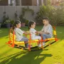 VEVOR Kids Seesaw, 90 kg Load Capacity, Metal Rocking Teeter Totter with Handles, Toddler Seesaw for Children Aged 3+, Kids Outd