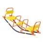 Kids Seesaw, 90 kg Load Capacity, Metal Rocking Teeter Totter with Handles, Toddler Seesaw for Children Aged 3+, Kids Outdoor Pl