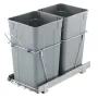 VEVOR Pullout Trash Can for Kitchen Cabinets,Double Under Sink Garbage Waste Recycling Bin, Under Mount Waste Container, with He