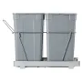 Pullout Trash Can for Kitchen Cabinets,Double Under Sink Garbage Waste Recycling Bin, Under Mount Waste Container, with Heavy Du