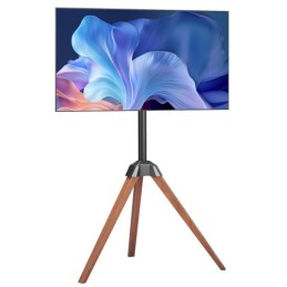 Tripod Easel TV Stand Wood Legs Holds up to 99 lbs for 40-65 Inch Screens