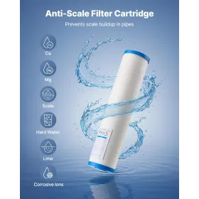 Whole House Water Filter Replacement Cartridge, 4.5"x20"(11x51cm) Polyphosphate Scale Inhibitor Filter for Whole Home Filtration