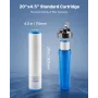 VEVOR Whole House Water Filter Replacement Cartridge, 4.5"x20"(11x51cm) Polyphosphate Scale Inhibitor Filter for Whole Home Filt