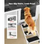 Stainless Steel Dog Washing Station, 157.48 cm Pet Grooming Tub w/ Stairs, PE Water Filter Board, Faucet & Showerhead & Soap Hol