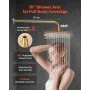 Shower Faucet Set, Rainfall Bathroom Shower System with 10-Inch (25.4cm) Round Rain Shower Head and Handheld Spray, Wall Mounted