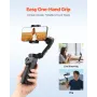 Gimbal Stabilizer for Smartphone, 3-Axis Stabilization, Phone Gimbal for Android & iPhone with Face/Object Tracking, Tripod, Por