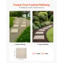 VEVOR Garden Stepping Stones, 16Pcs 39.5x39.5 cm, Decorative Stepping Stones with Stakes, Weather-Resistant Plastic Pathway Pave