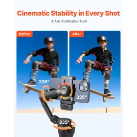 kardanstabilisator til smartphone, 3-akset stabilisering