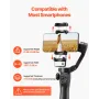 VEVOR Gimbal Stabilizer for Smartphone, 3-Axis Stabilization, AI-Powered Phone Gimbal for Android iPhone with Fill Light, Tripod