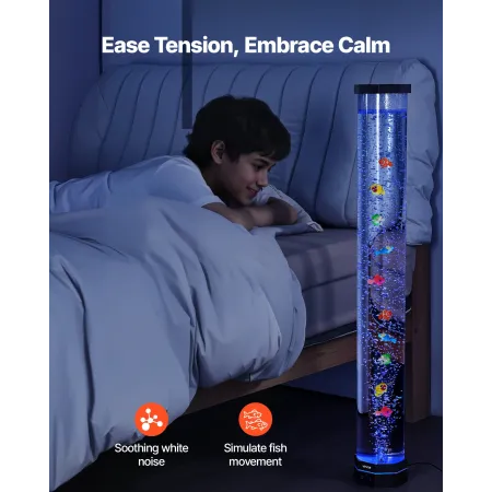 Bubble Tube Lamp 16 Color 1 m Sensory Aquarium Lamp for Relief Calming
