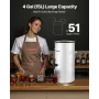 VEVOR Ice Tea Dispenser, 4 Gal/15L 304 Stainless Steel Beverage Dispenser with Spigot & Handle, Suitable for Hot and Cold Drinks