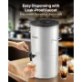 Ice Tea Dispenser, 4 Gal/15L 304 Stainless Steel Beverage Dispenser with Spigot & Handle, Suitable for Hot and Cold Drinks, for 