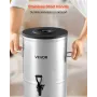 VEVOR Ice Tea Dispenser, 4 Gal/15L 304 rustfrit stål drikkevareautomat med studs og håndtag, velegnet til varme og kolde drikke