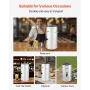 VEVOR Ice Tea Dispenser, 4 Gal/15L 304 Stainless Steel Beverage Dispenser with Spigot & Handle, Suitable for Hot and Cold Drinks
