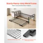 VEVOR Twin Size Daybed Stel, Day Bed med Trille, Heavy Duty Metal Platform Sengeramme, Twin Size Daybed med metal lameller
