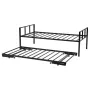 VEVOR Twin Size Daybed Stel, Day Bed med Trille, Heavy Duty Metal Platform Sengeramme, Twin Size Daybed med metal lameller