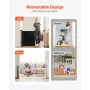 Retractable Baby Gate, 870 mm Tall, Extends up to 1400 mm Wide, Retractable Gate for Kids or Pets, Mesh Material, Easy to Instal