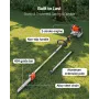 VEVOR Gas Pole Saw, 33CC 2 Stroke Gas Powered Pole Saws with 35.6 cm Cutting Bar, Cordless Tree Trimmer with 850ml Fuel Tank, 2.