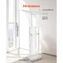 Podium-stativ, 1265 mm akryl-talerstol, bærbart skrivebord til